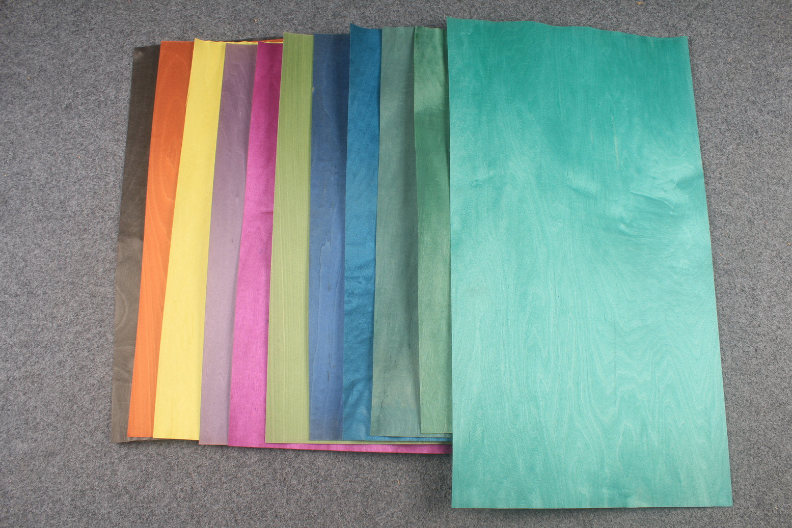 various colored veneers for cue making