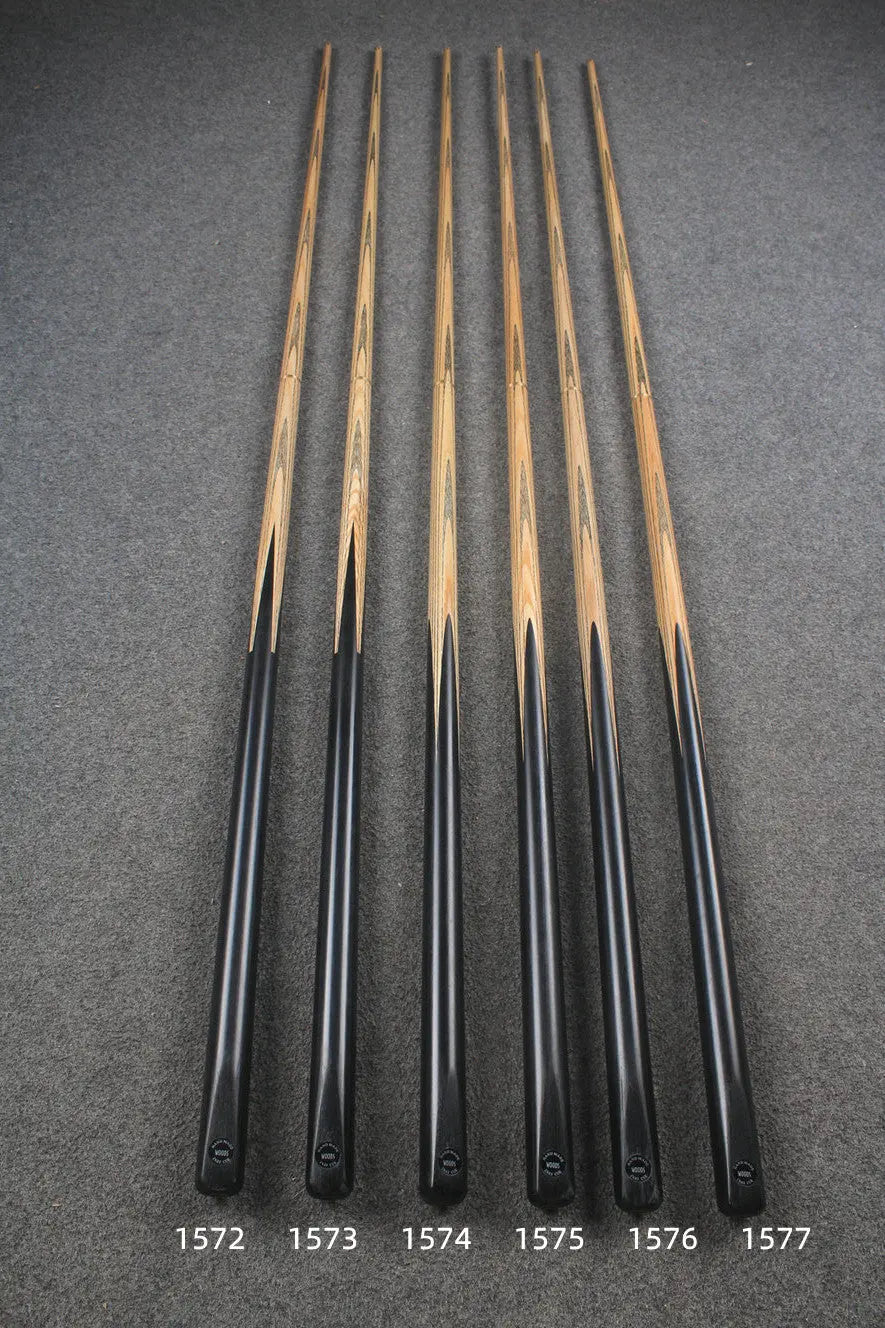 CHEVRONS+ 1/2 ash chinese 8 ball pool cue #1572-#1577 WOODS CUES