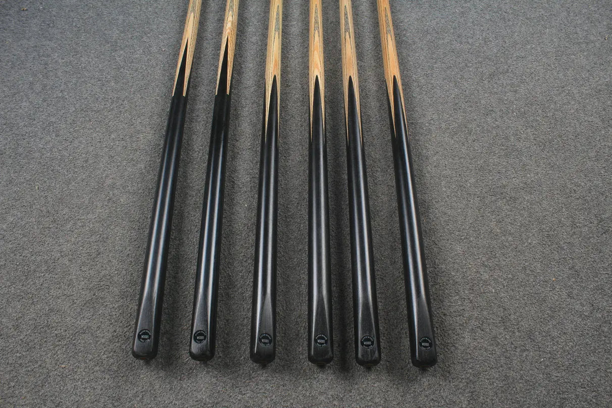 CHEVRONS+ 1/2 ash chinese 8 ball pool cue #1572-#1577 WOODS CUES