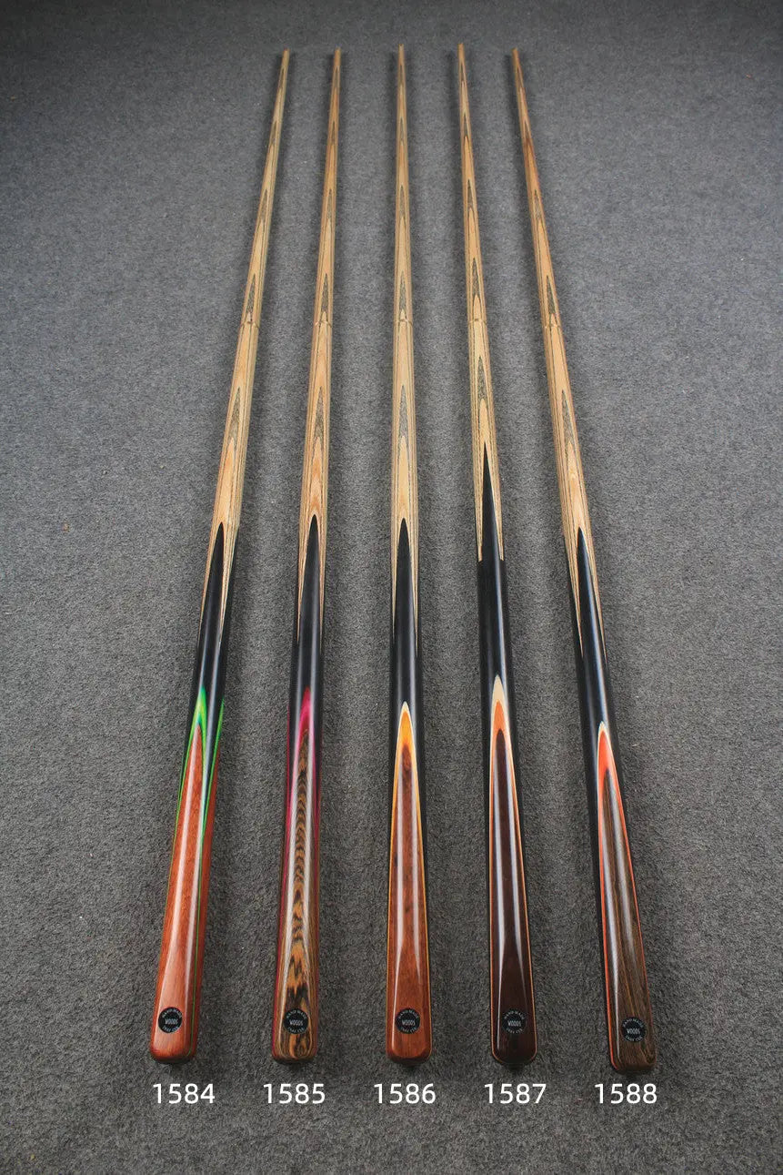 CHEVRONS+ 1/2 ash chinese 8 ball pool cue #1584-#1588 WOODS CUES