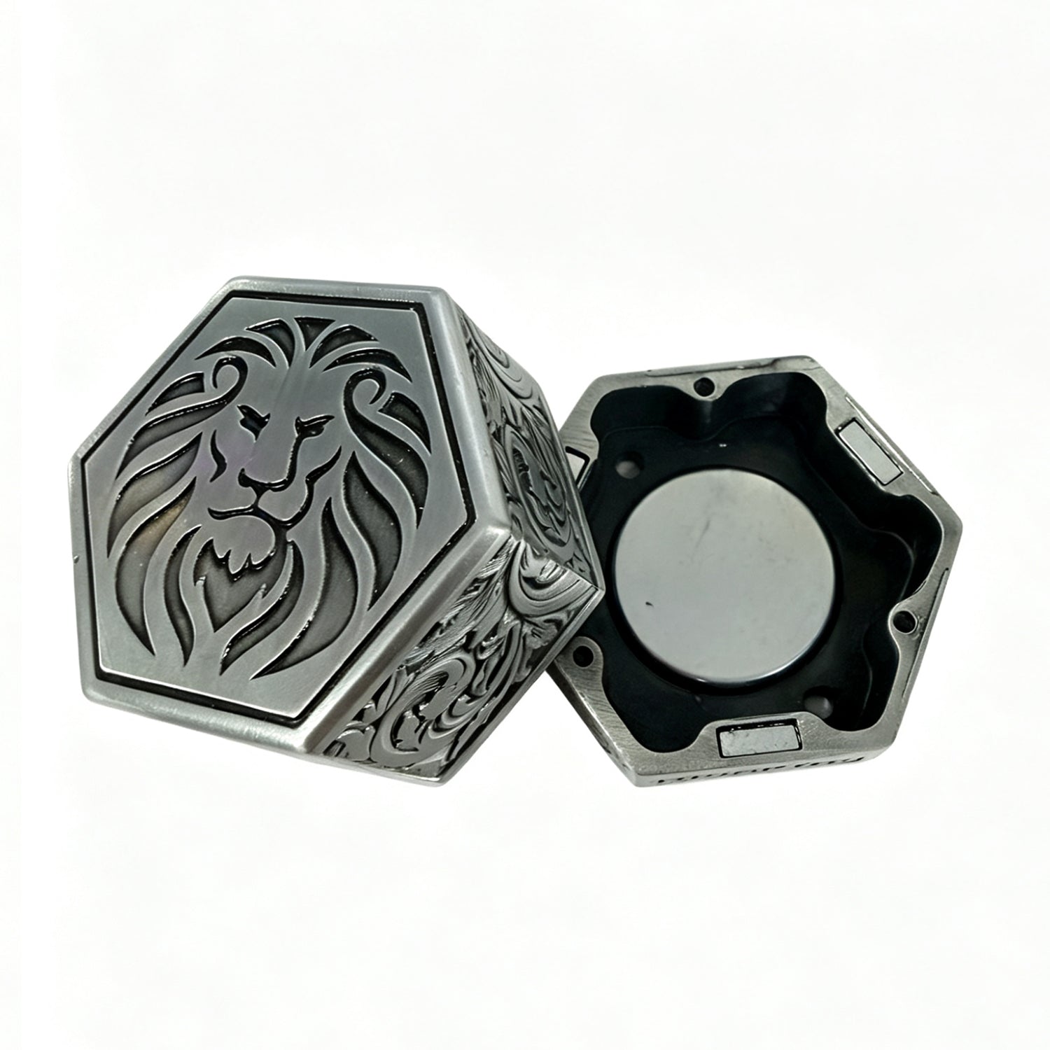 Lion Metal Billiards Chalk Holder - Magnetic Pool Cue Chalk Clip WOODS CUES