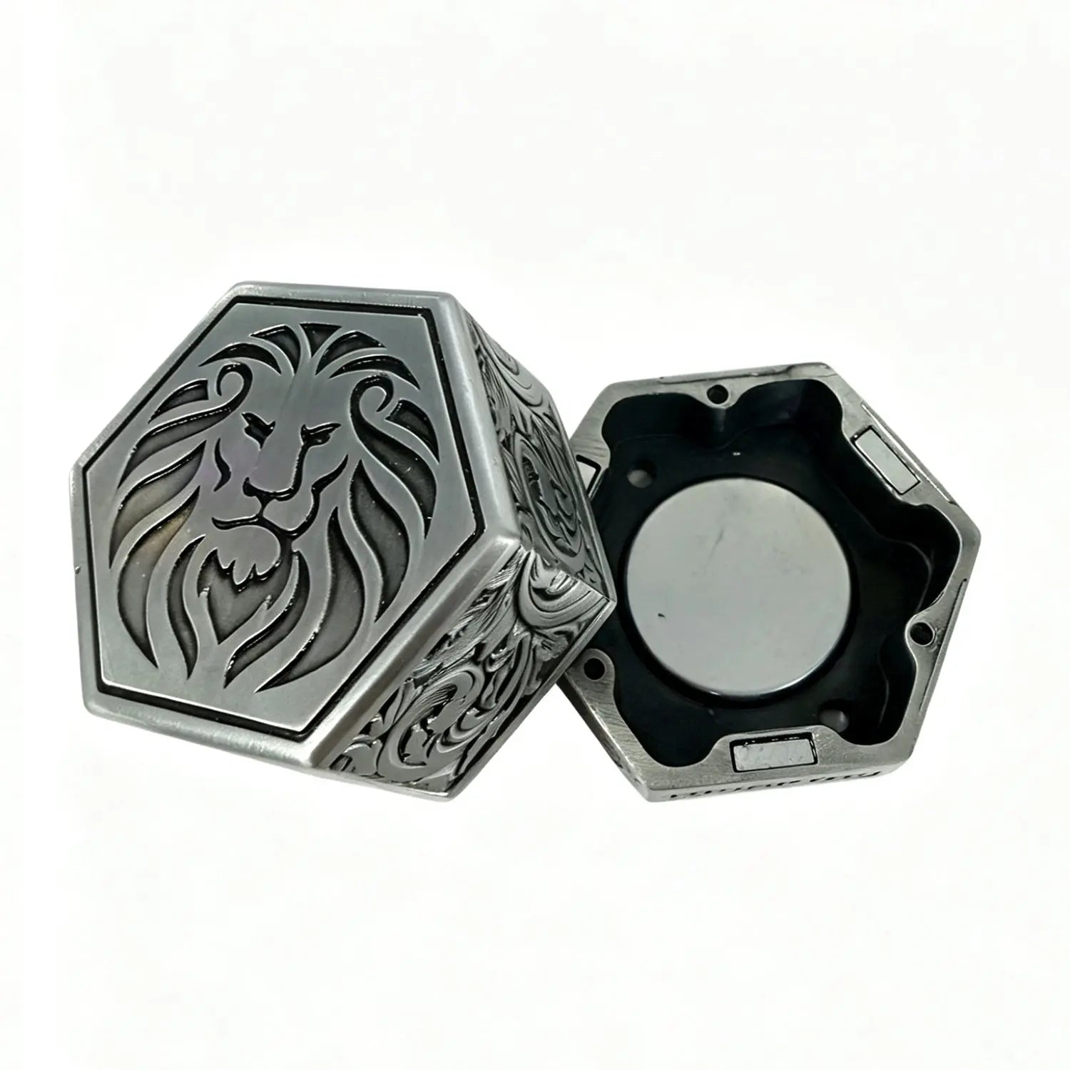 Lion Metal Billiards Chalk Holder - Magnetic Pool Cue Chalk Clip WOODS CUES