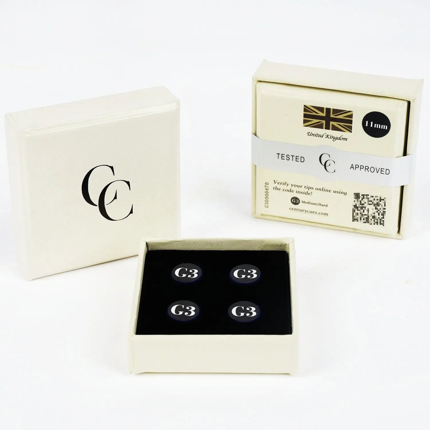 Premium Grade A+ 11mm Snooker Cue Tip (G2/G3/G4 Hardness Options) WOODS CUES