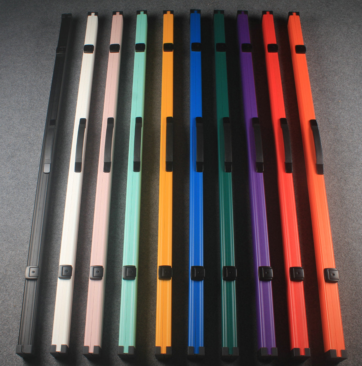 one piece aluminium lockable cue case – 2 Slots(chalk area inside)