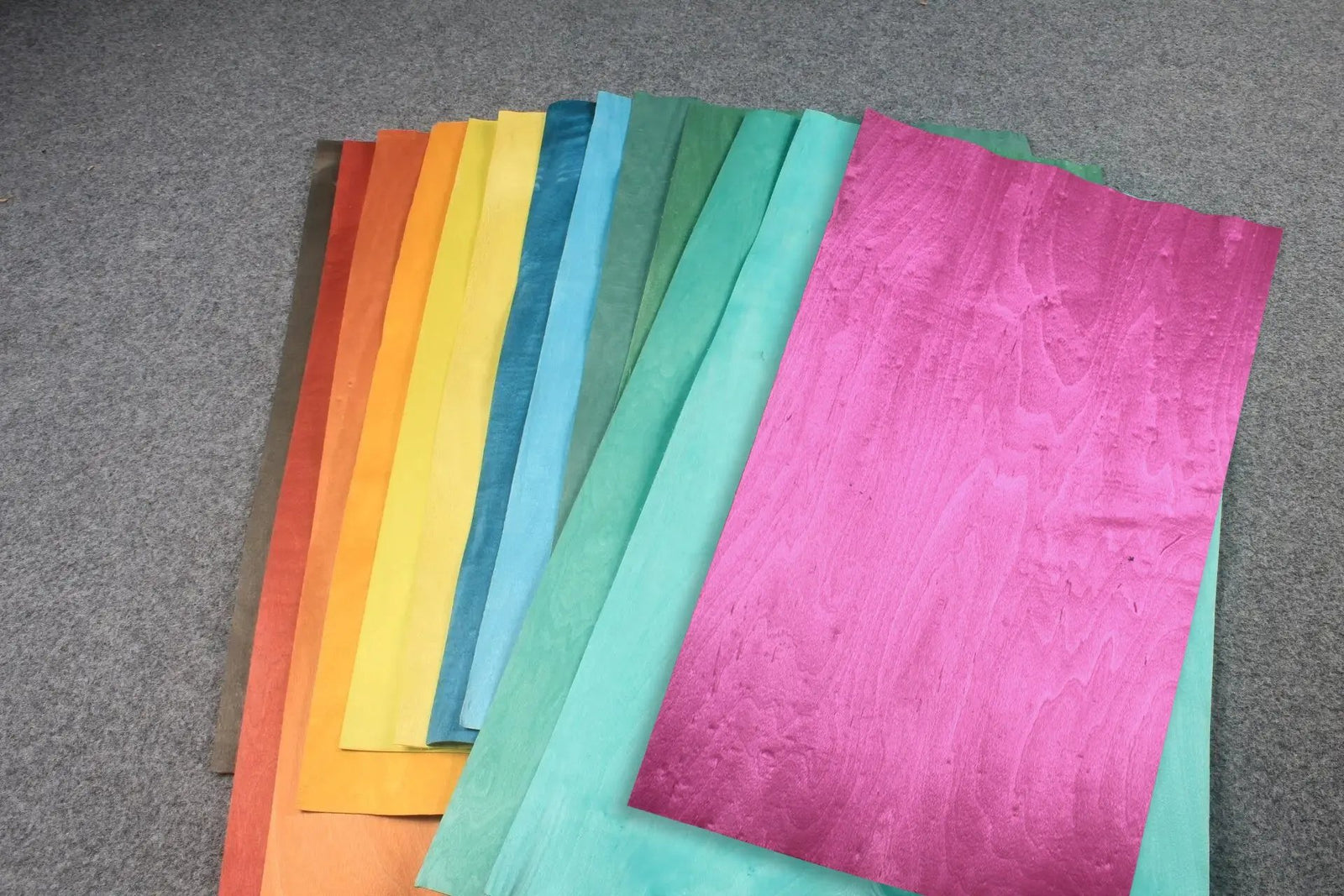 various colored veneers for cue making