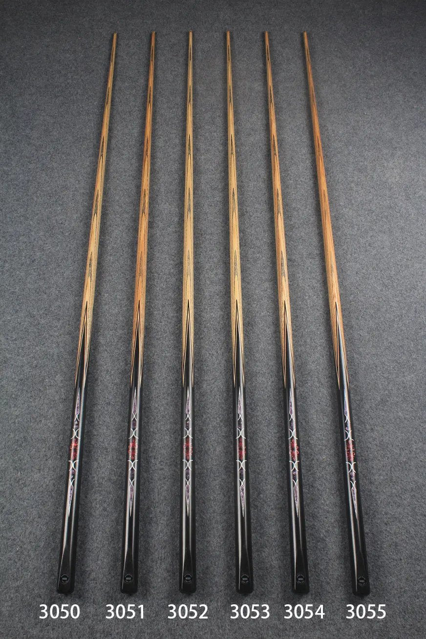 CHEVRONS+1 piece ash inlay english pool cue #3050 - # 3055 WOODS CUES