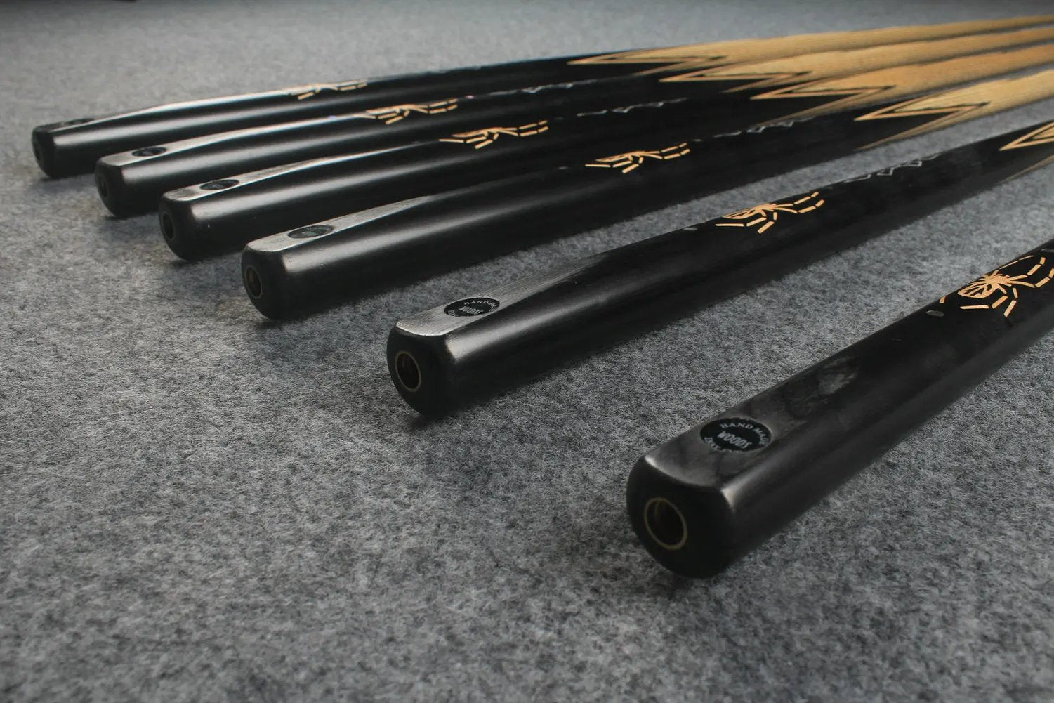 CHEVRONS+1 piece ash inlay english pool cue #3060 - # 3065 WOODS CUES