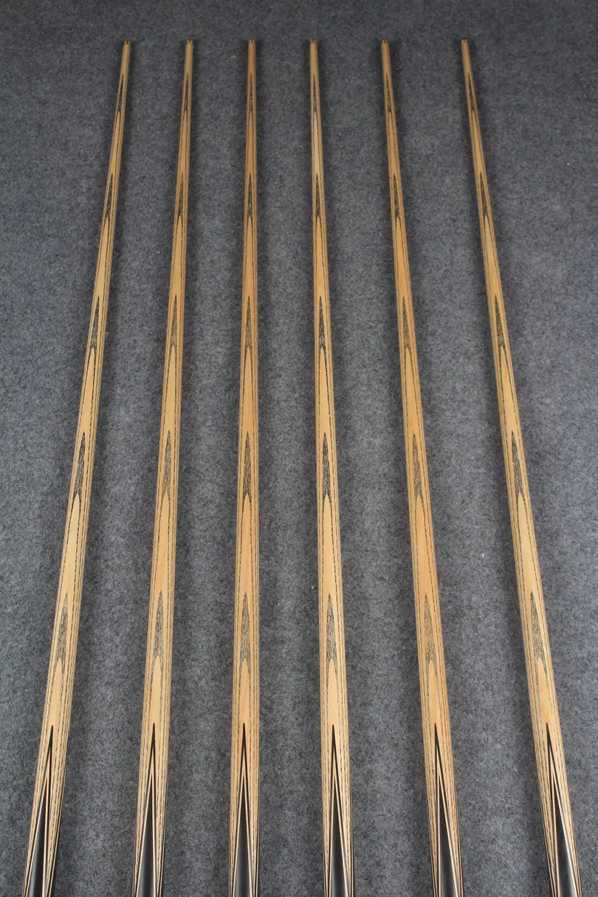CHEVRONS+1 piece ash inlay english pool cue #3060 - # 3065 WOODS CUES
