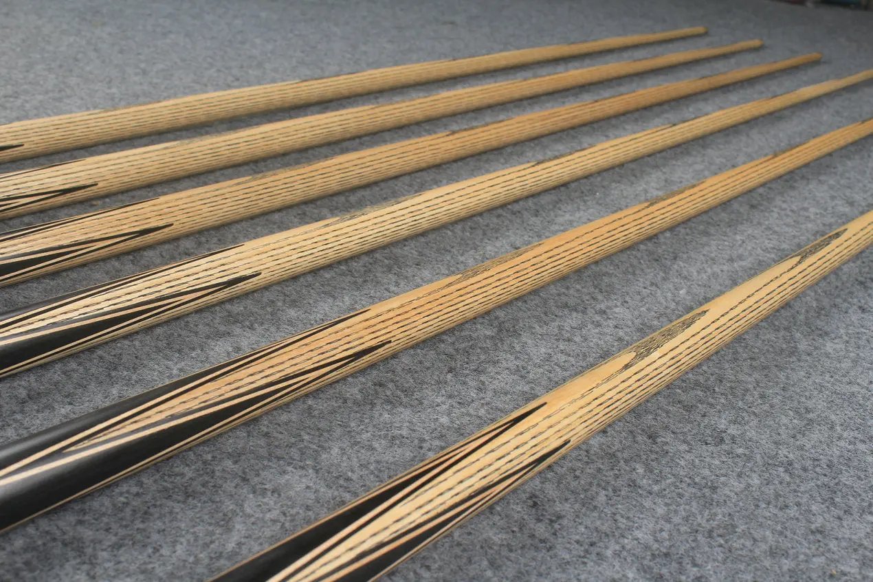 CHEVRONS+1 piece ash inlay english pool cue #3060 - # 3065 WOODS CUES