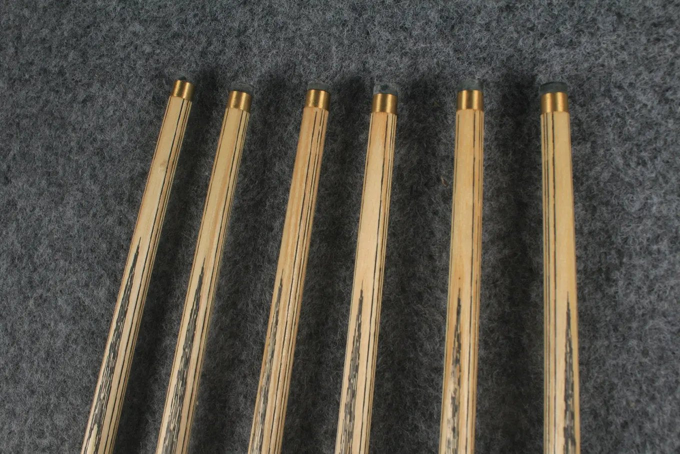 CHEVRONS+1 piece ash inlay english pool cue #3060 - # 3065 WOODS CUES