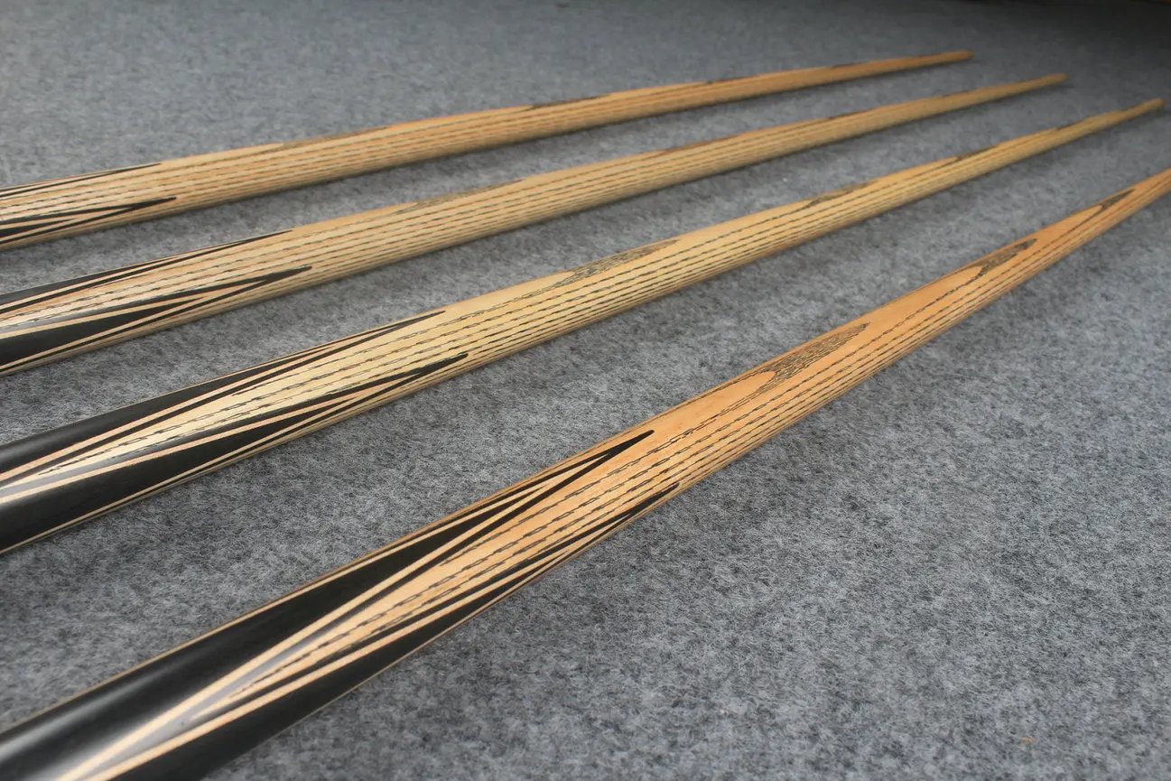 CHEVRONS+ 1 piece ash inlay english pool cue #3070 - # 3073 WOODS CUES