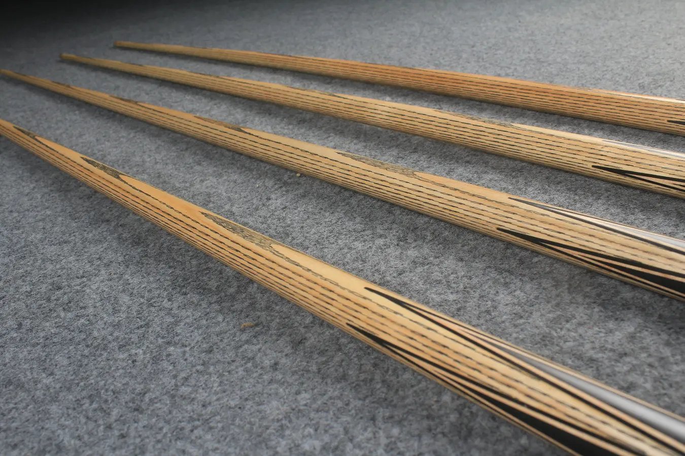 CHEVRONS+ 1 piece ash inlay english pool cue #3070 - # 3073 WOODS CUES