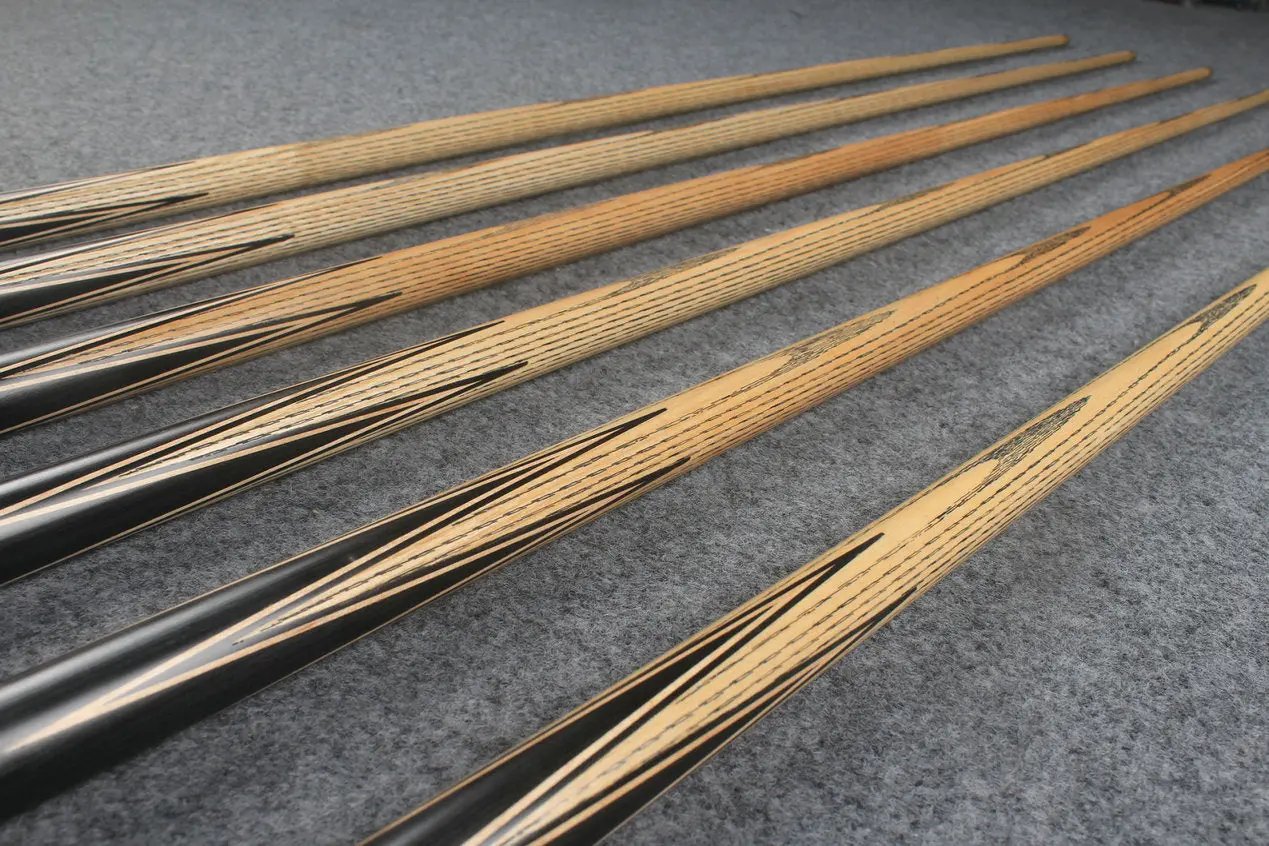 1 piece ash inaly snooker cue #3074 - # 3079 WOODS CUES
