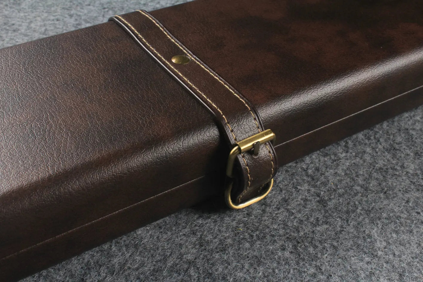 handmade 3 compartments quality wide 3/4 cue case