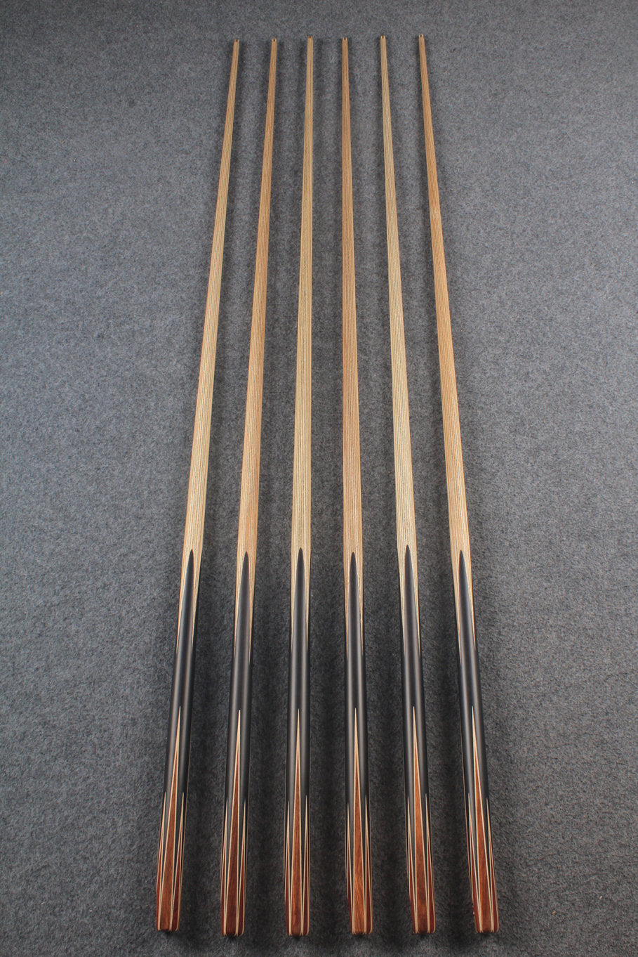 CHEVRONS+ 1 piece ash snooker cue 8 x points butt #5538- #5543 WOODS CUES