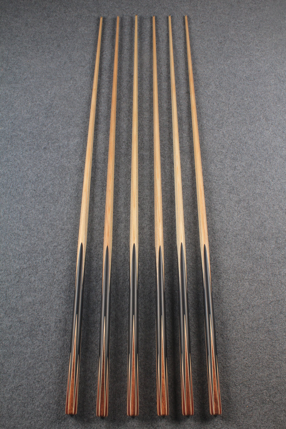 CHEVRONS+ 1 piece ash snooker cue 8 x points butt #5538- #5543 WOODS CUES