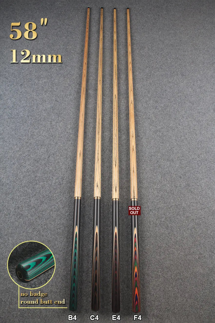 3/4 ASH 57''/58''  BREAK CUE  11 mm/ 11.5mm/ 12mm tip WOODS CUES