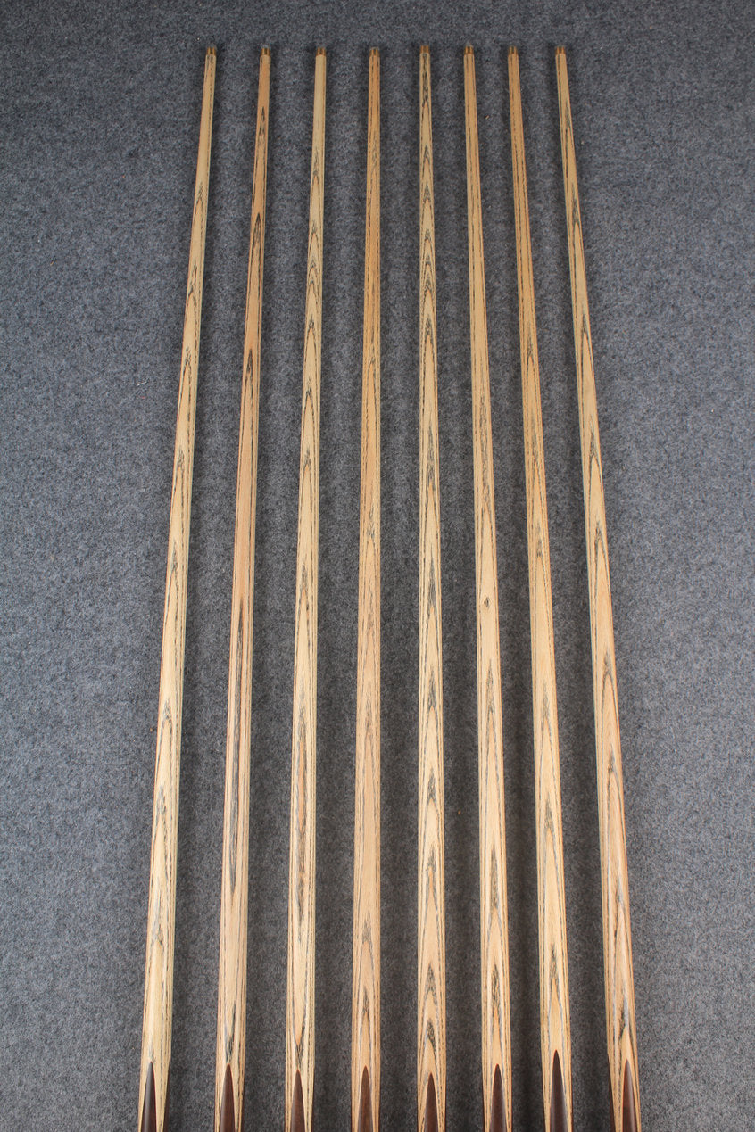 3/4 ash chinese 8 ball pool cue #6595 - #6602 WOODS CUES