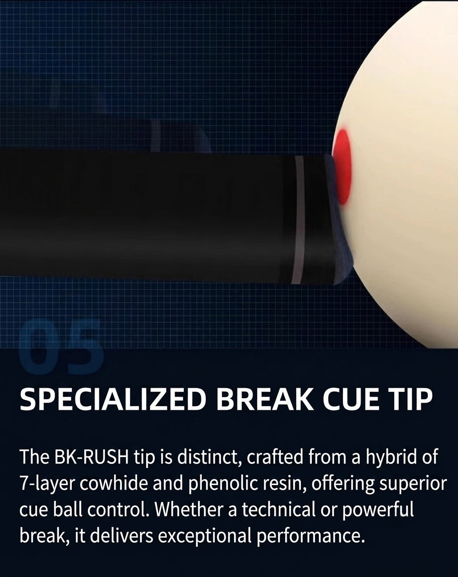 Replica Predator BK-Rush Carbon Fiber Billiards Break Cue, Pool Cue for 8-Ball & 9-Ball