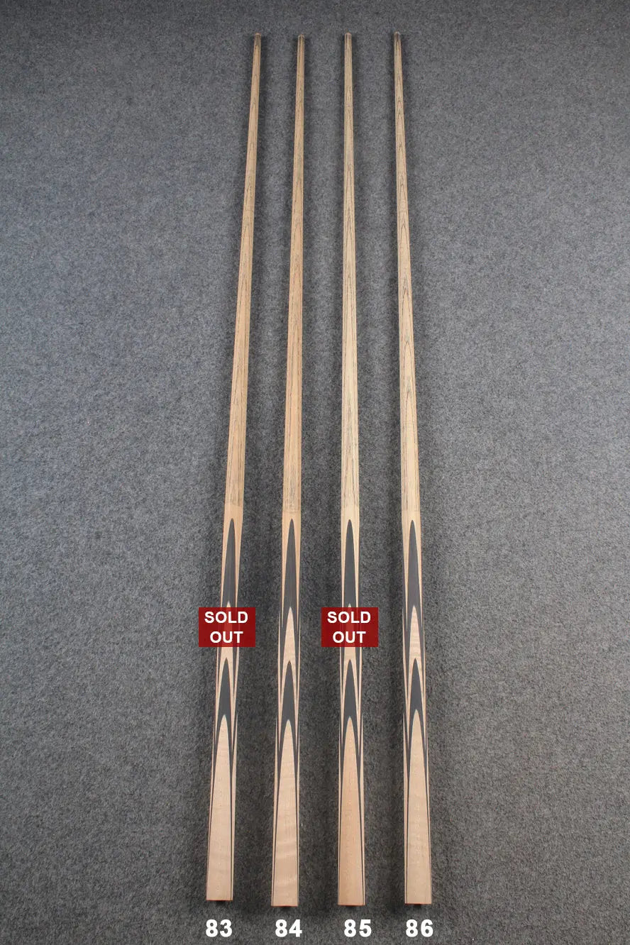custom-made: woods 1 piece handmade ASH snooker / pool cue #83-#86 - made to order WOODS CUES
