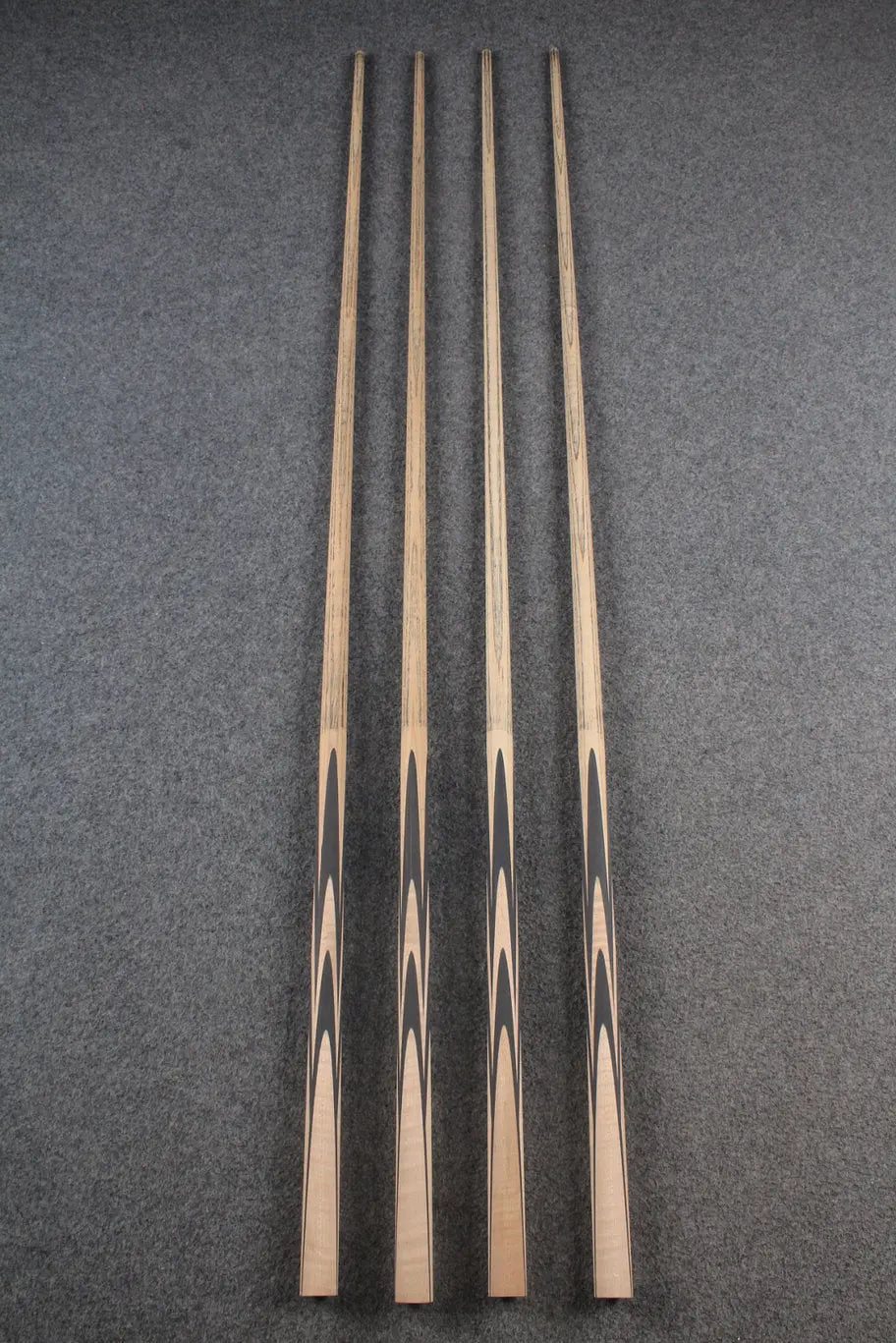 custom-made: woods 1 piece handmade ASH snooker / pool cue #83-#86 - made to order WOODS CUES