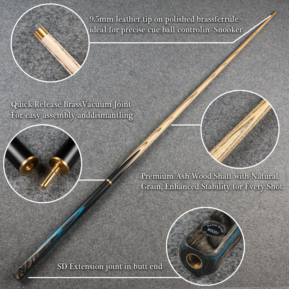 Woods Cues Classic Series — Handcrafted 3/4 Snooker Cue WOODS CUES