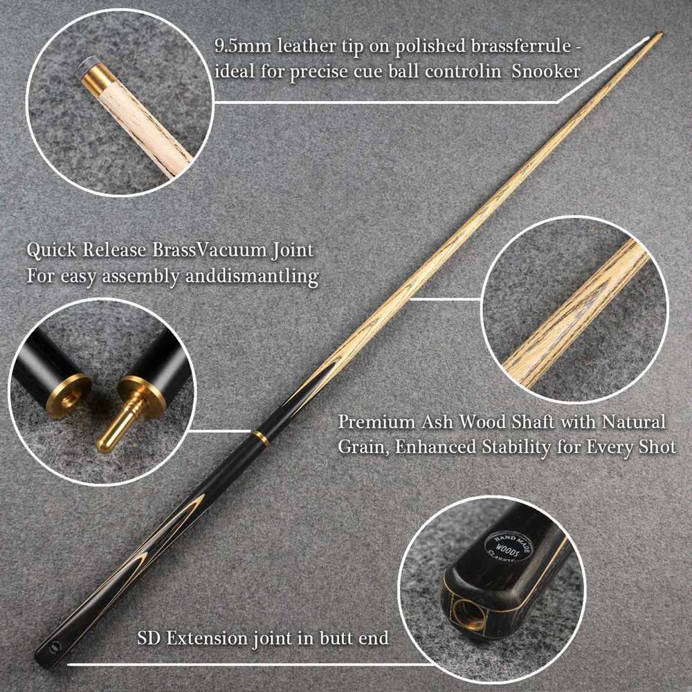 Woods Cues Classic Series — Handcrafted 3/4 Snooker Cue WOODS CUES
