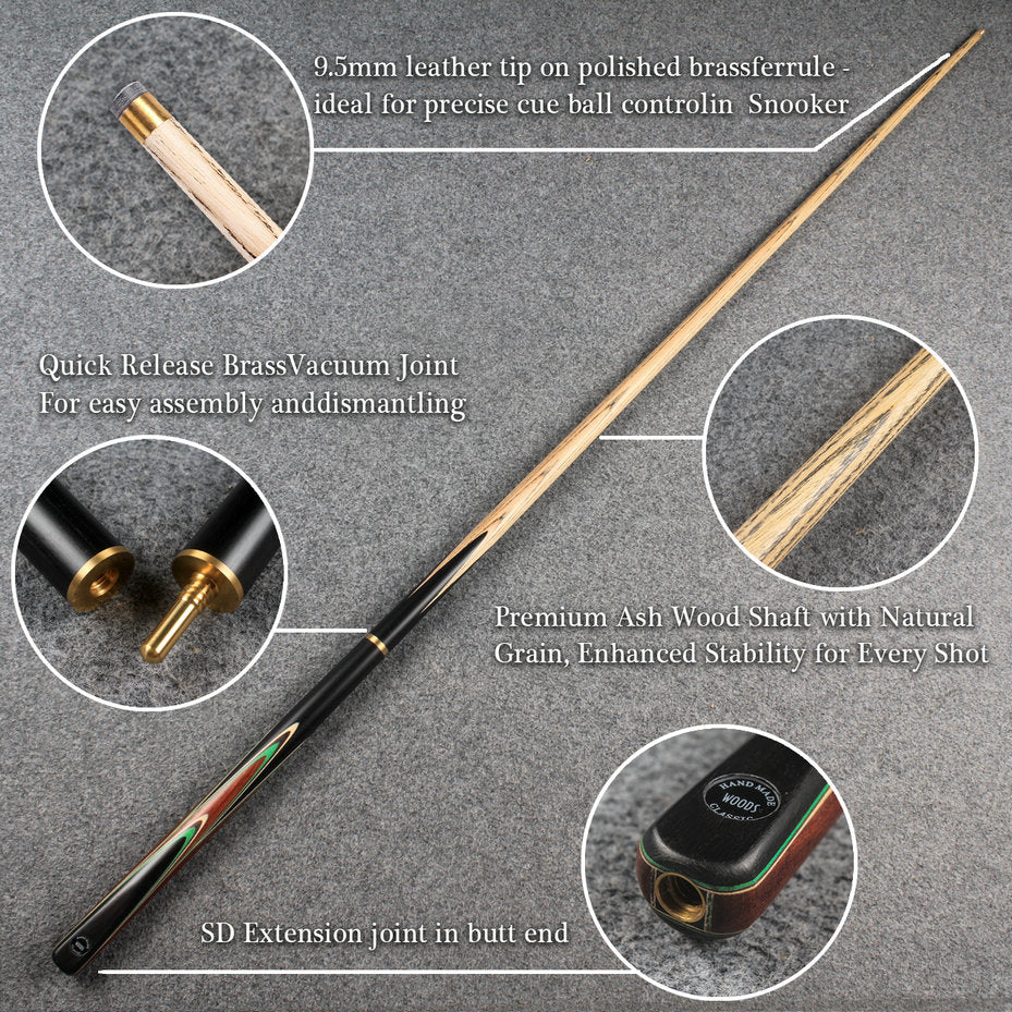 Woods Cues Classic Series — Handcrafted 3/4 Snooker Cue WOODS CUES