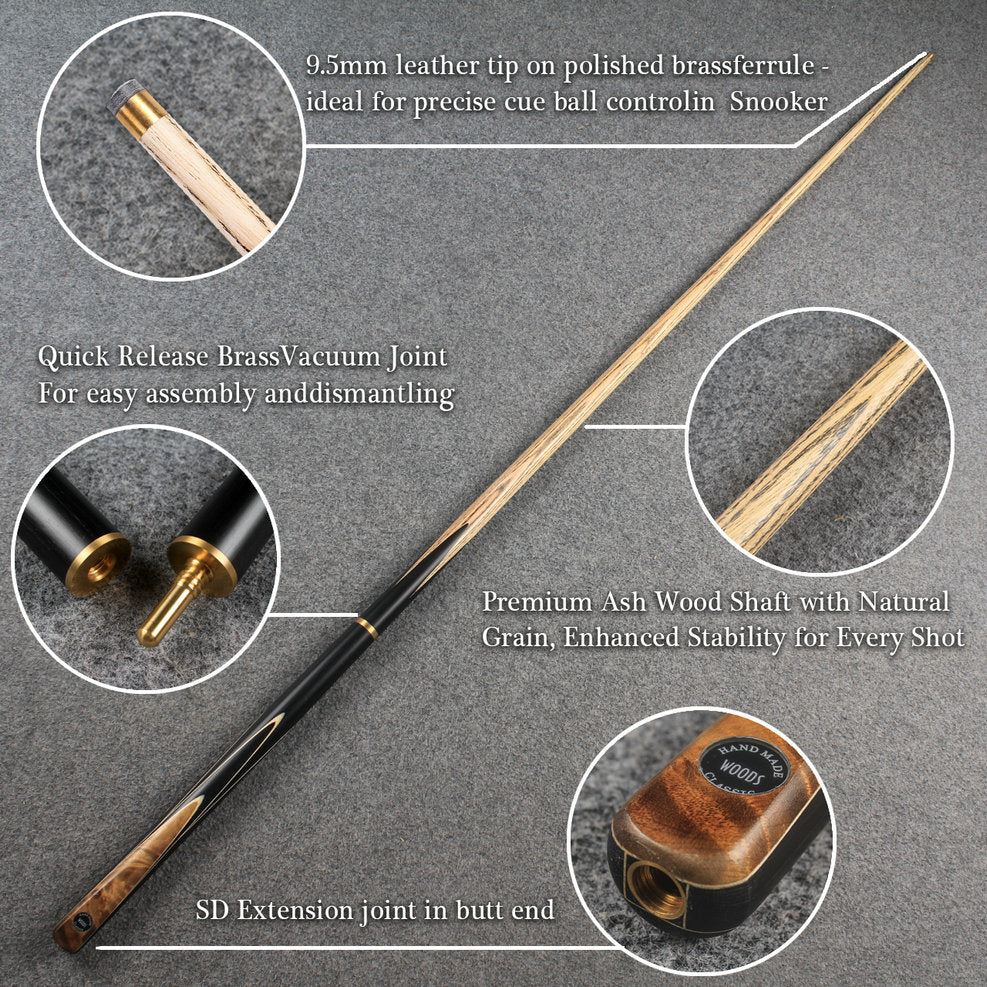 Woods Cues Classic Series — Handcrafted 3/4 Snooker Cue WOODS CUES