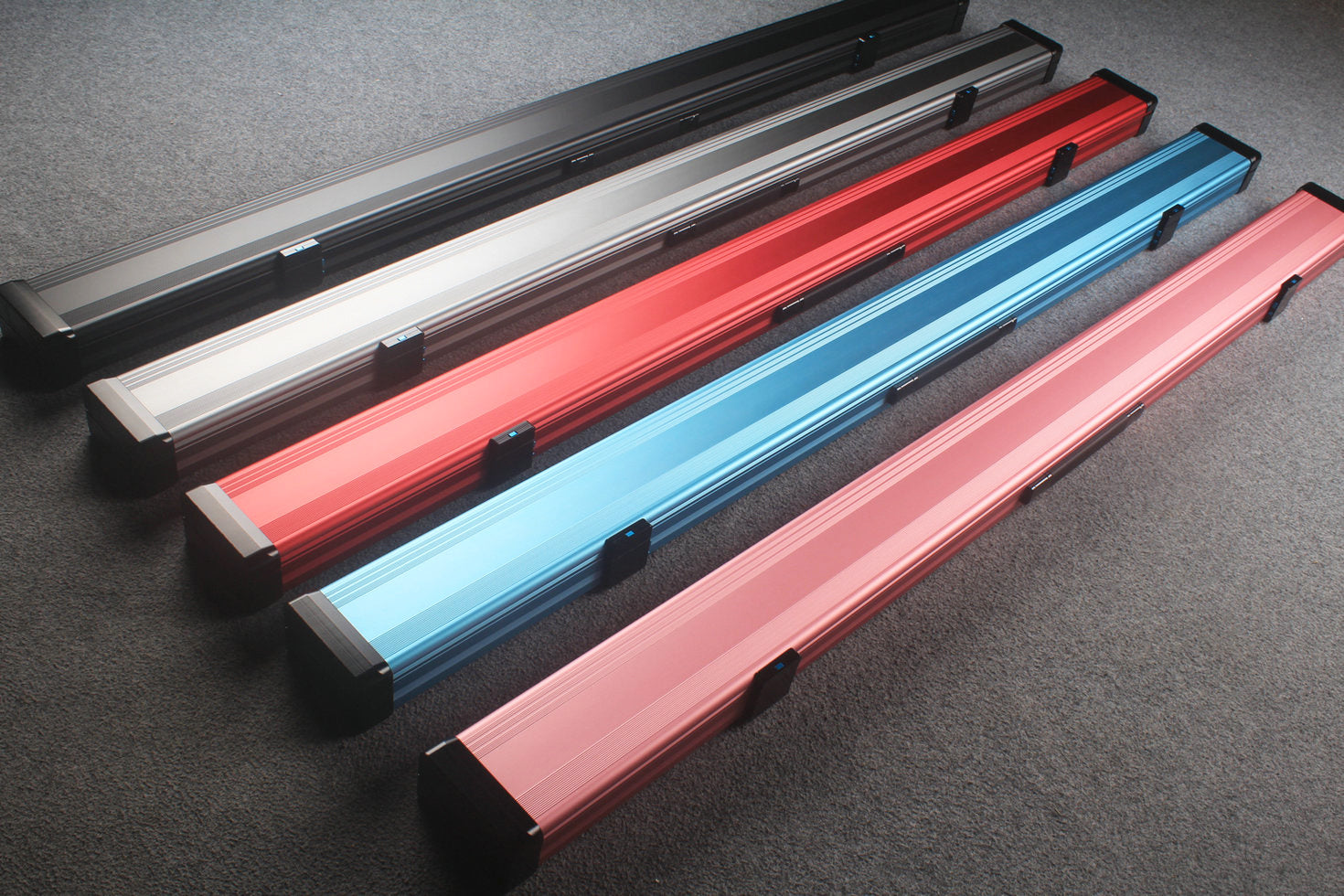 Premium Aluminium one piece Snooker Cue Case – 3 Slots WOODS CUES