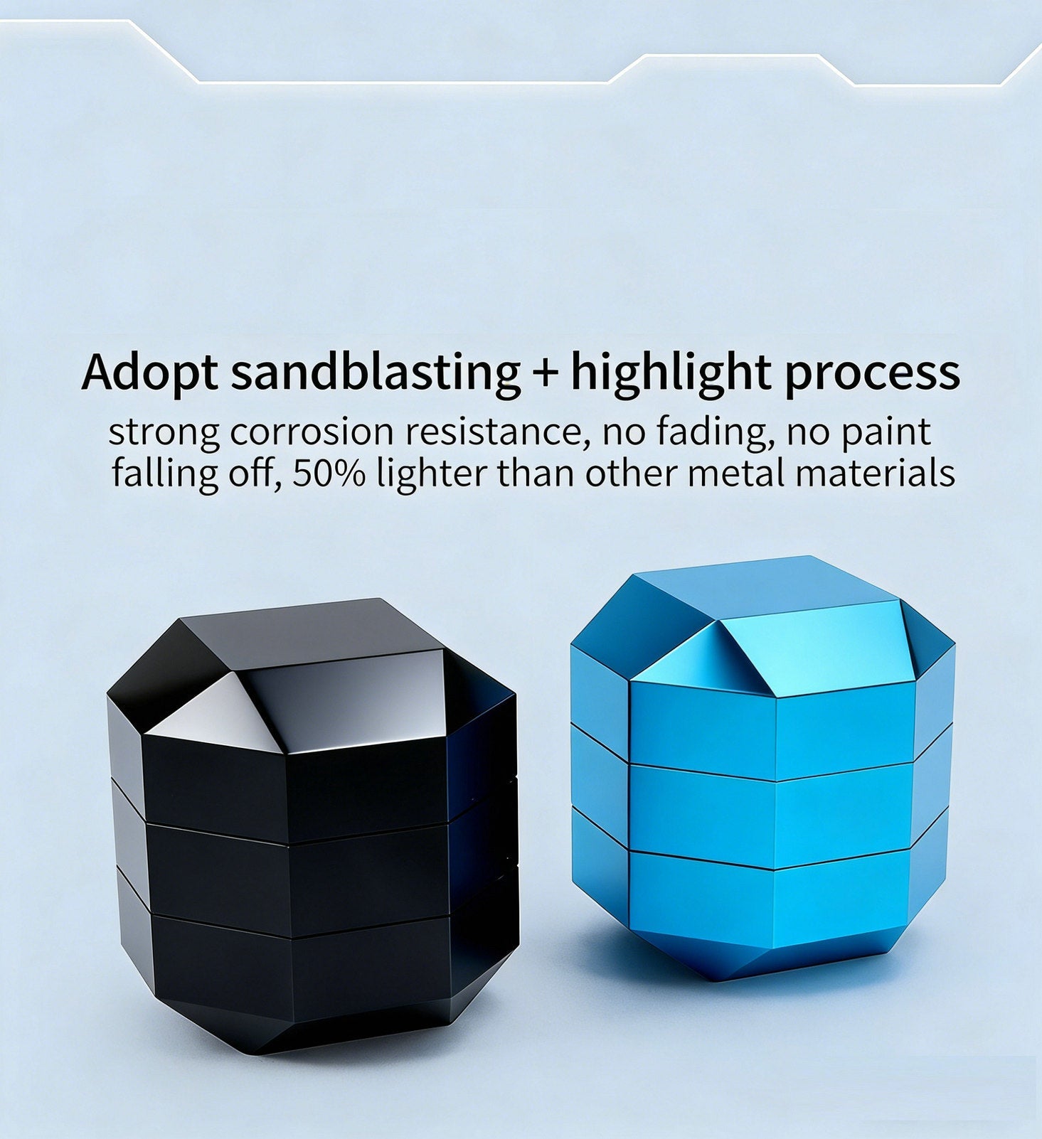 Aluminum Alloy Magnetic Chalk Holder - Round & Square Octagonal Chalk Compatible, Adjustable Multi-Layer Octagonal WOODS CUES