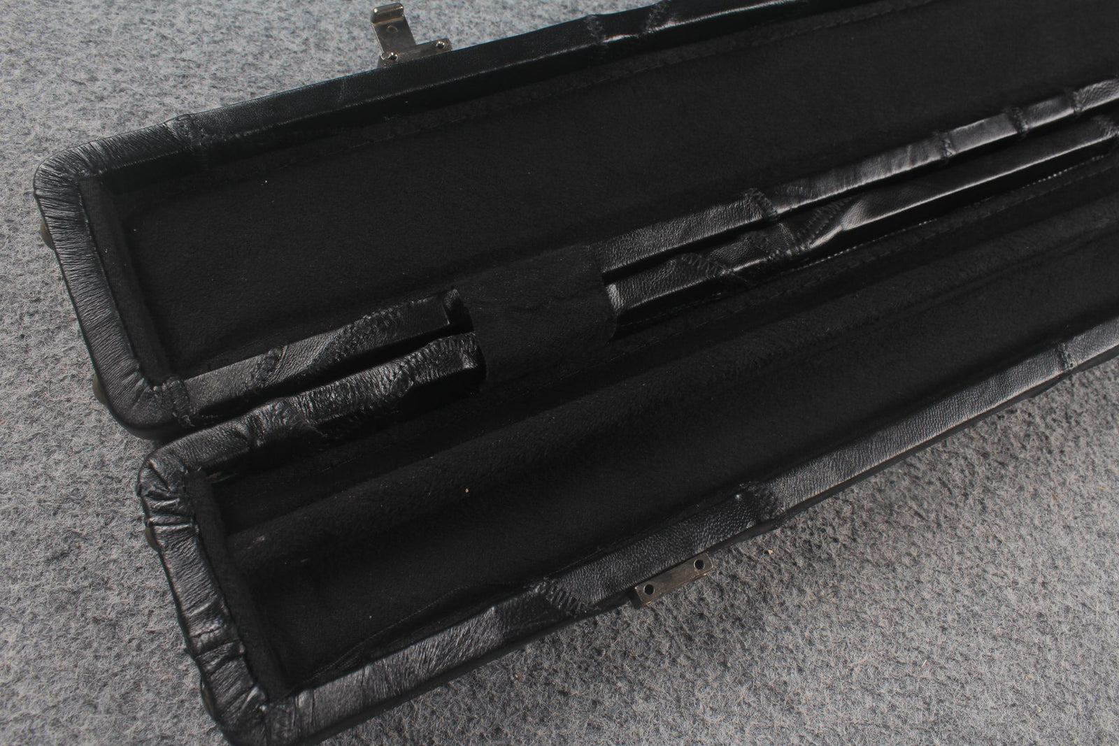 1 piece real Leather handmade patchwork snooker cue case with 2 slots(chalk area inside) WOODS CUES