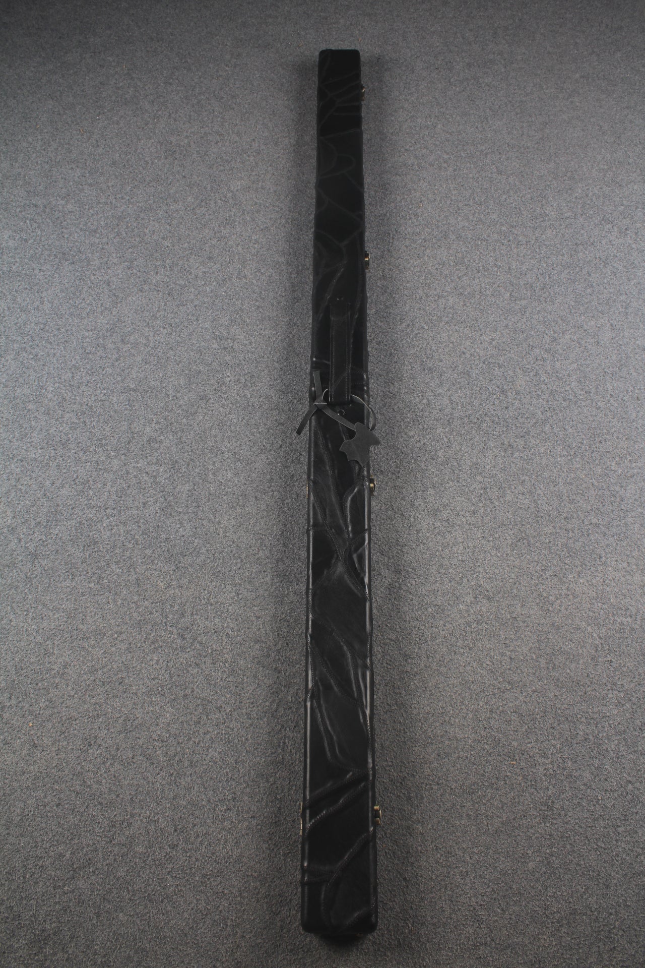 1 piece real Leather handmade patchwork snooker cue case with 2 slots(chalk area inside) WOODS CUES