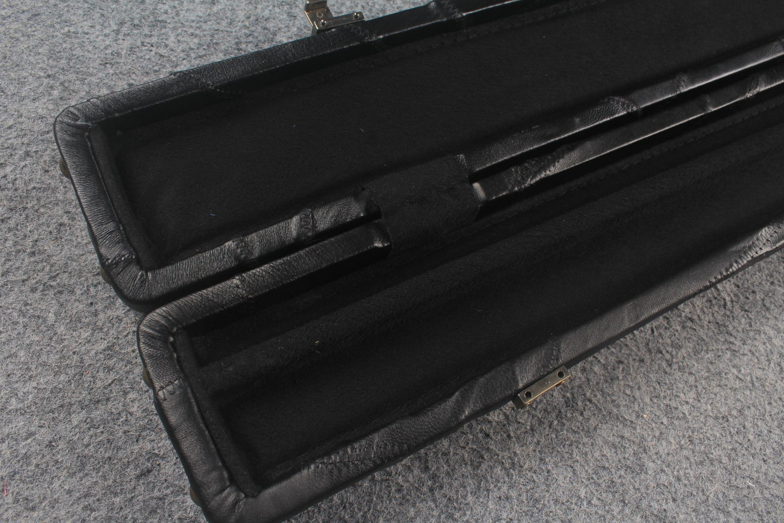 1 piece real Leather handmade patchwork snooker cue case with 2 slots(chalk area inside) WOODS CUES