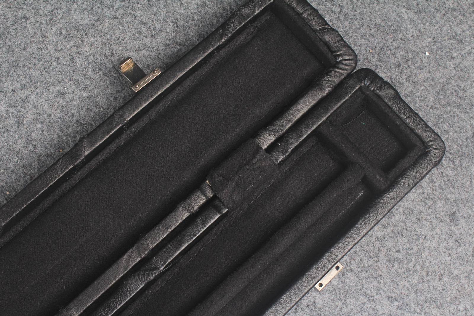 1 piece real Leather handmade patchwork snooker cue case with 2 slots(chalk area inside) WOODS CUES