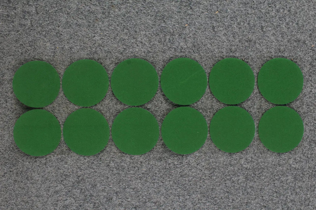 12 pcs Round Self-Adhesive Pool Snooker Spot Stickers - Billiard Tablecloth Repair Patches for Accurate Placement WOODS CUES