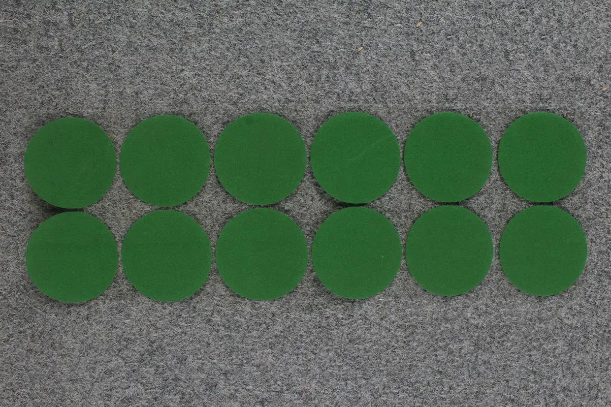 12 pcs Round Self-Adhesive Pool Snooker Spot Stickers - Billiard Tablecloth Repair Patches for Accurate Placement WOODS CUES