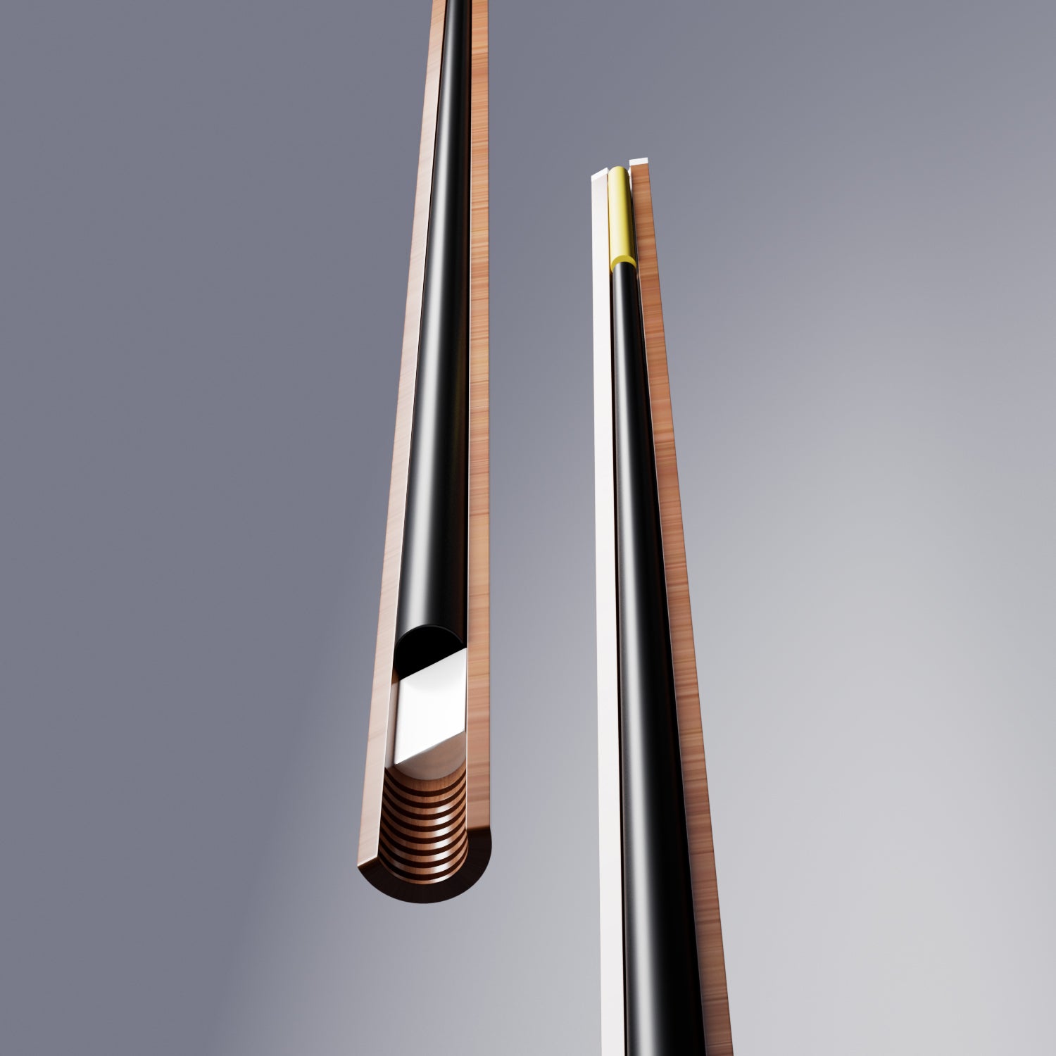 Carbonized maple wood shaft, large head, high-hardness forelimbs, 11.8mm/12.5mm slow eight-tooth billiards cue pool cue stick