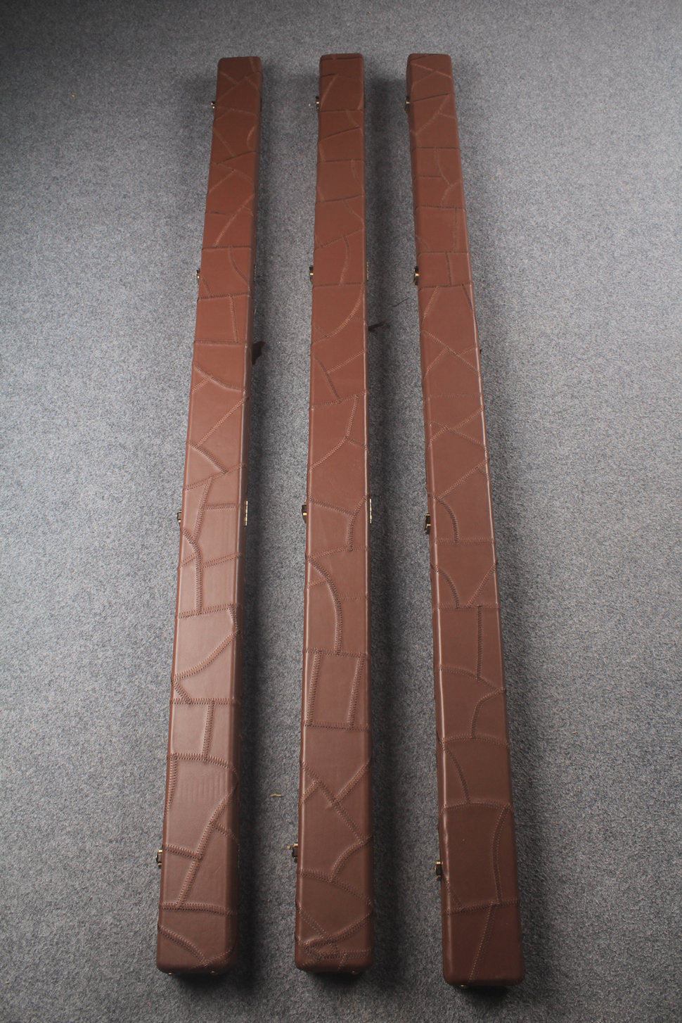 1 piece real Leather handmade patchwork snooker cue case with 2 slots