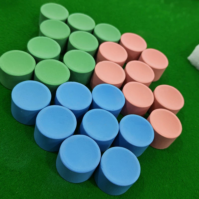Billiard Chalk OEM Custom Pool Cue Chalk with Premium Individual Packaging, Round Square Hexagonal Snooker Chalk WOODS CUES