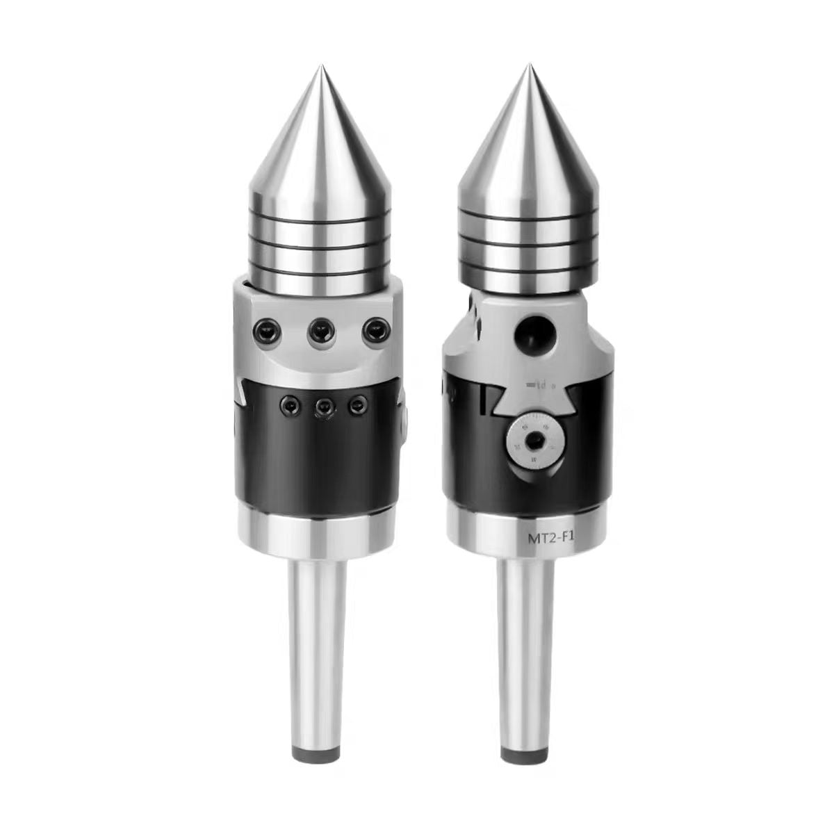 Eccentric Adjustable Live Center for Billiard Cue Lathe - MT2 Morse Taper, High Precision WOODS CUES