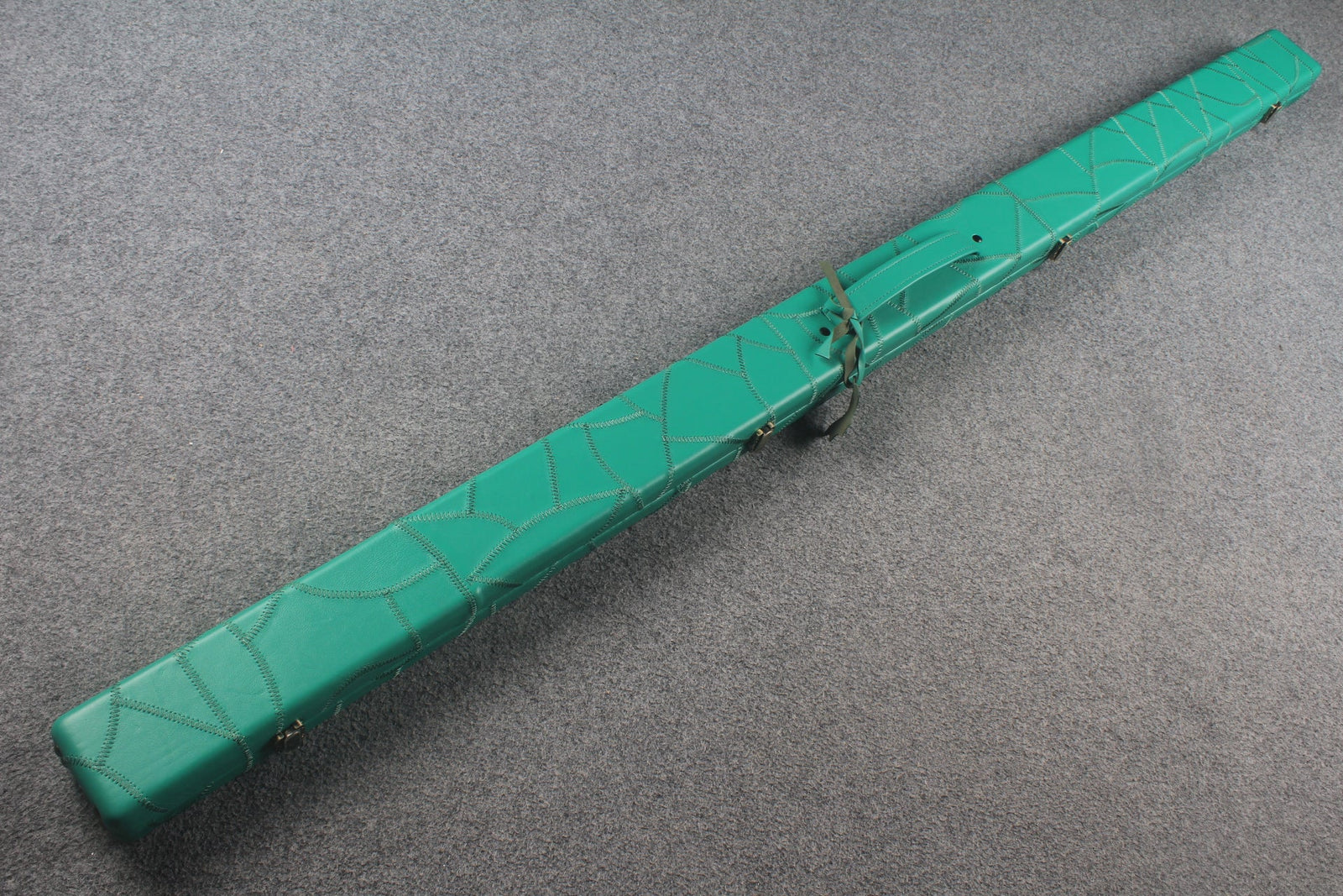 1 piece real Leather handmade patchwork snooker cue case with 2 slots(chalk area inside) WOODS CUES