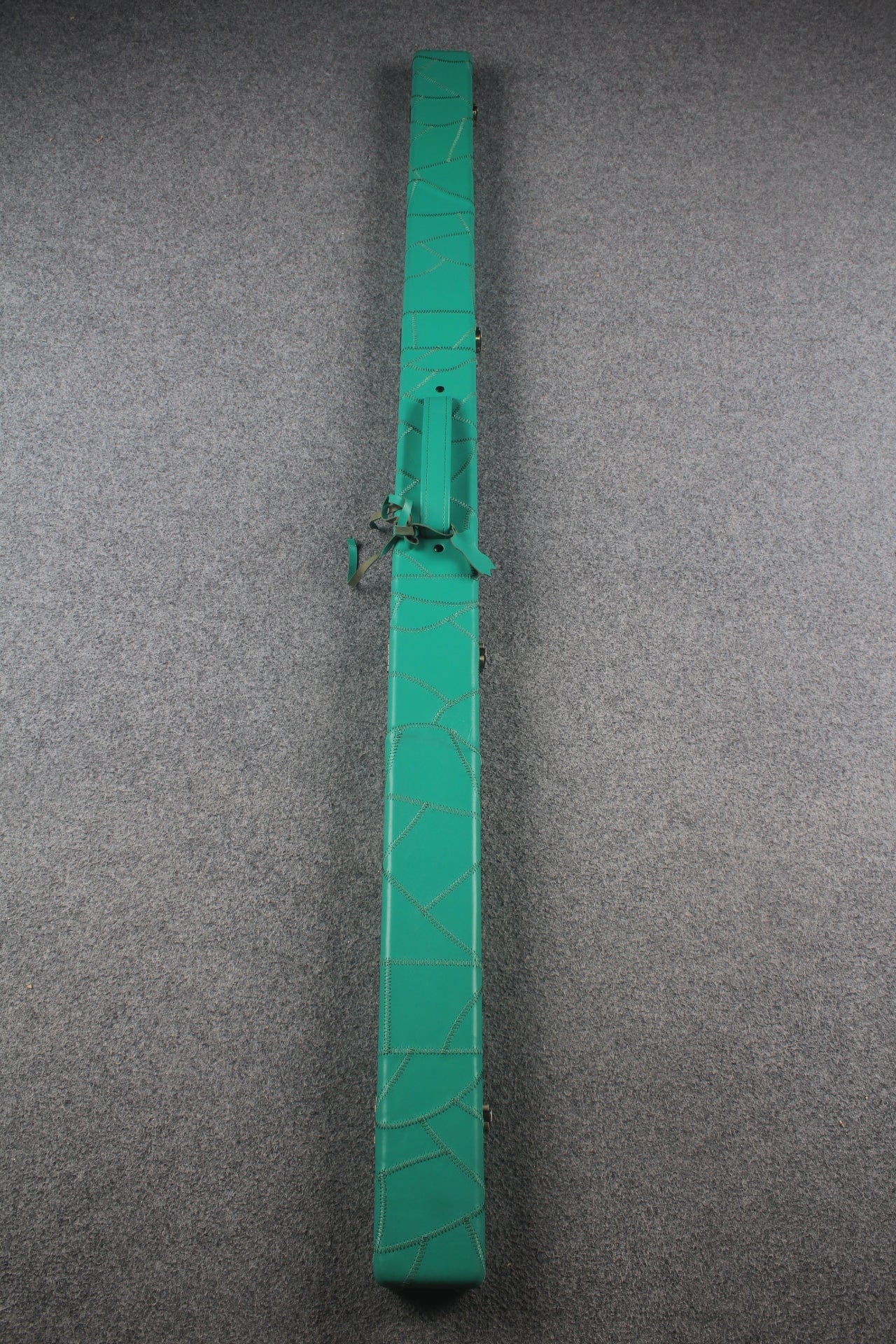 1 piece real Leather handmade patchwork snooker cue case with 2 slots(chalk area inside) WOODS CUES