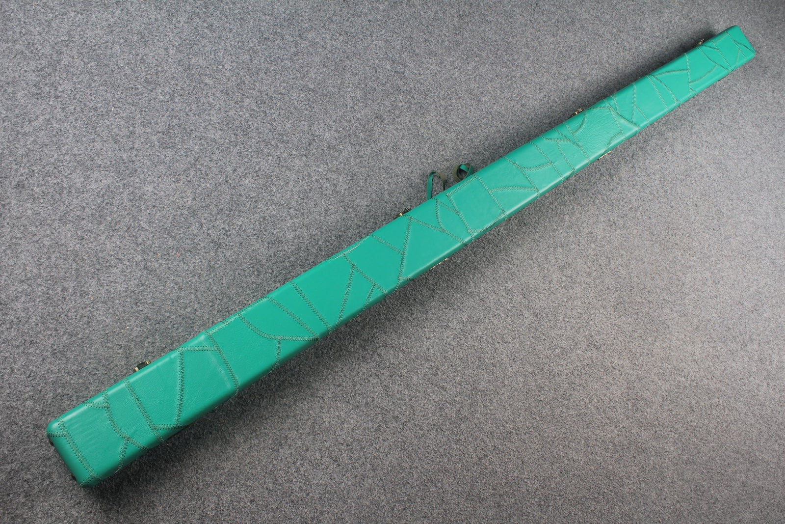 1 piece real Leather handmade patchwork snooker cue case with 2 slots(chalk area inside) WOODS CUES