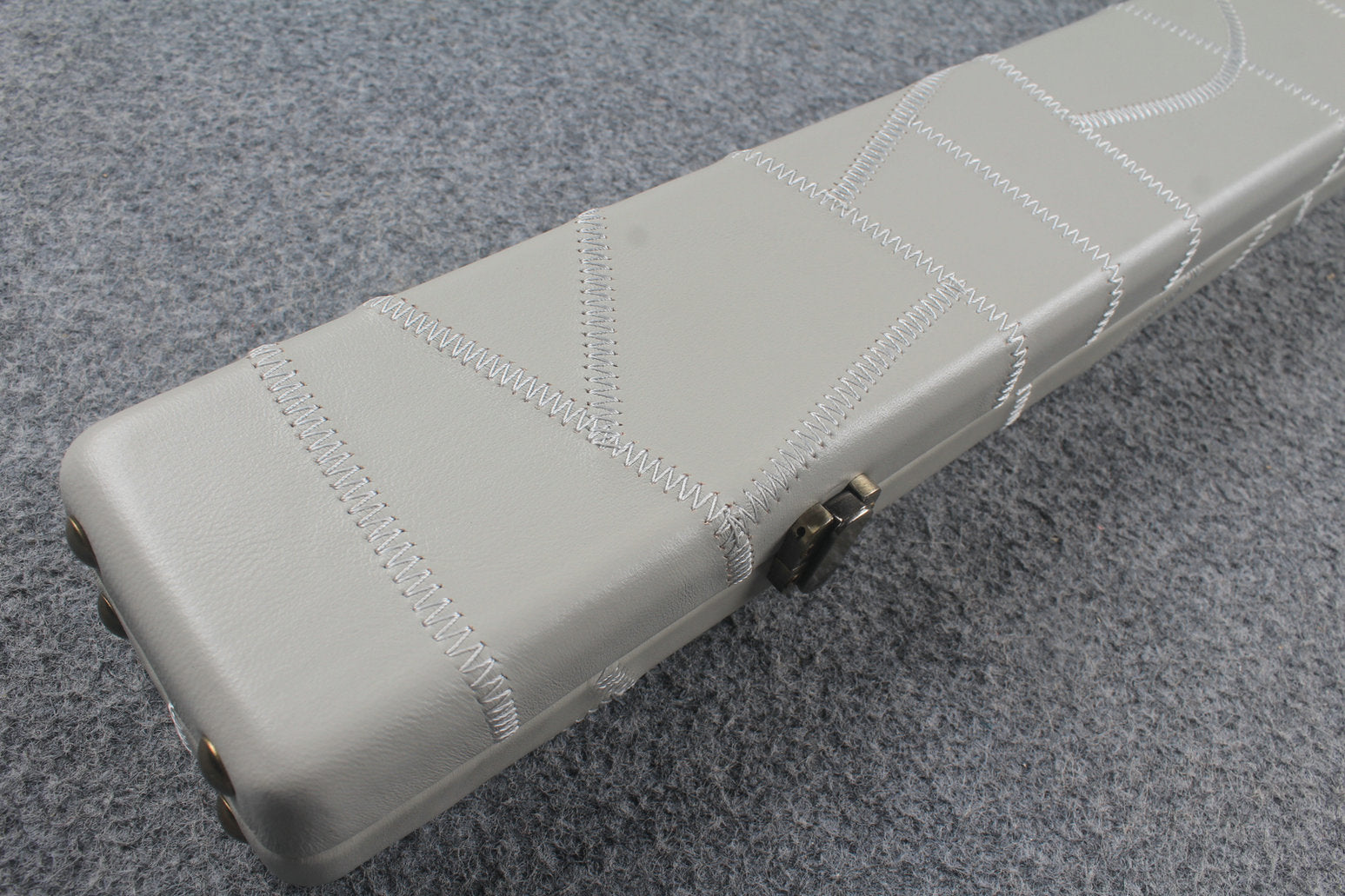 1 piece real Leather handmade patchwork snooker cue case with 2 slots