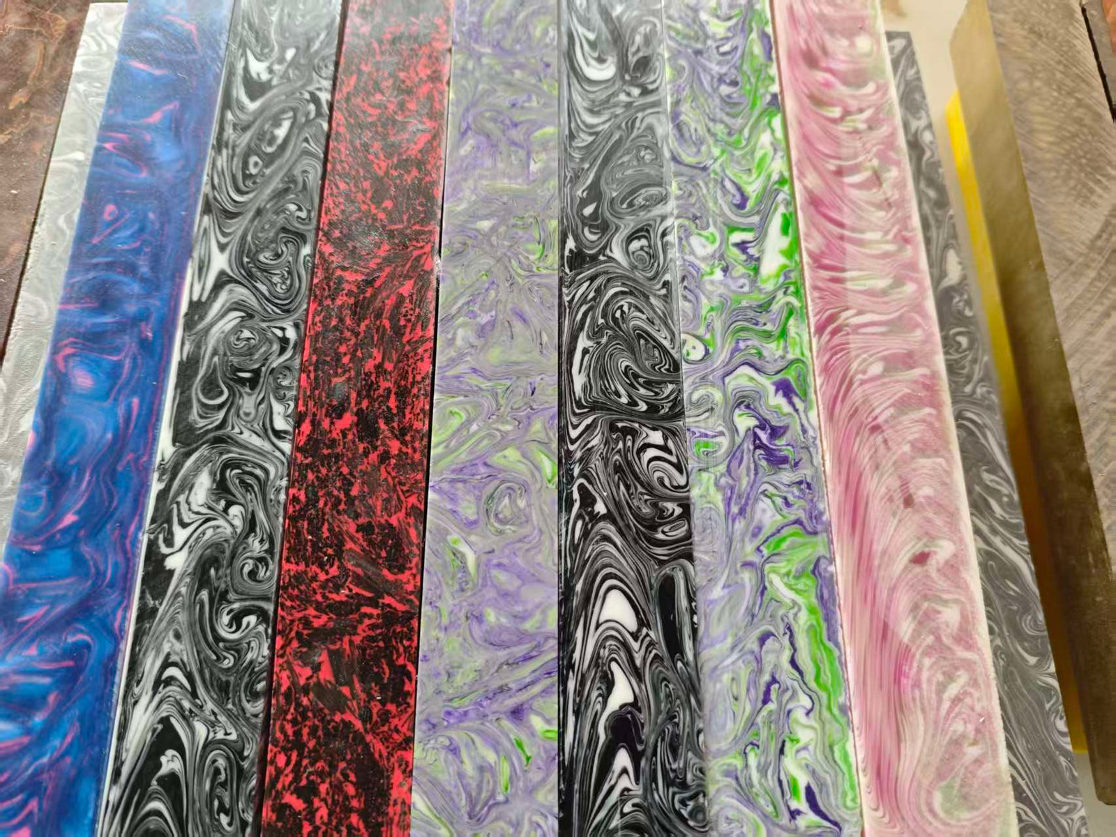 Resin square pool cues butt turning blanks snooker cue splices WOODS CUES