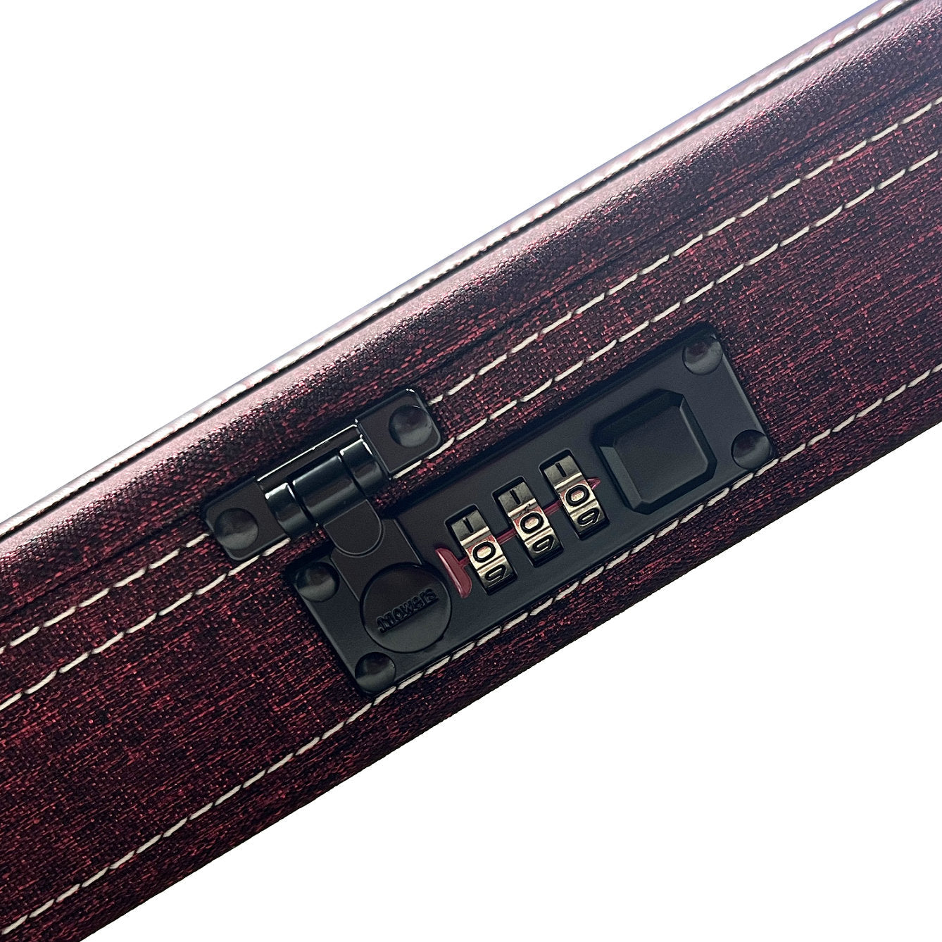JF Premium Hard Cue Case - High-Capacity Billiard Pool Cue Carrying Case with Combination Lock & Luxury Storage for Cue Accessories J.FLOWERS