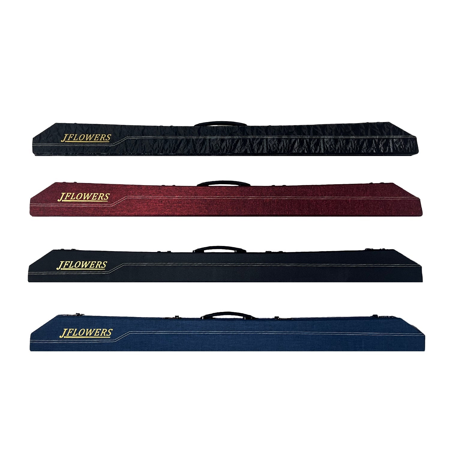 JF Premium Hard Cue Case - High-Capacity Billiard Pool Cue Carrying Case with Combination Lock & Luxury Storage for Cue Accessories J.FLOWERS