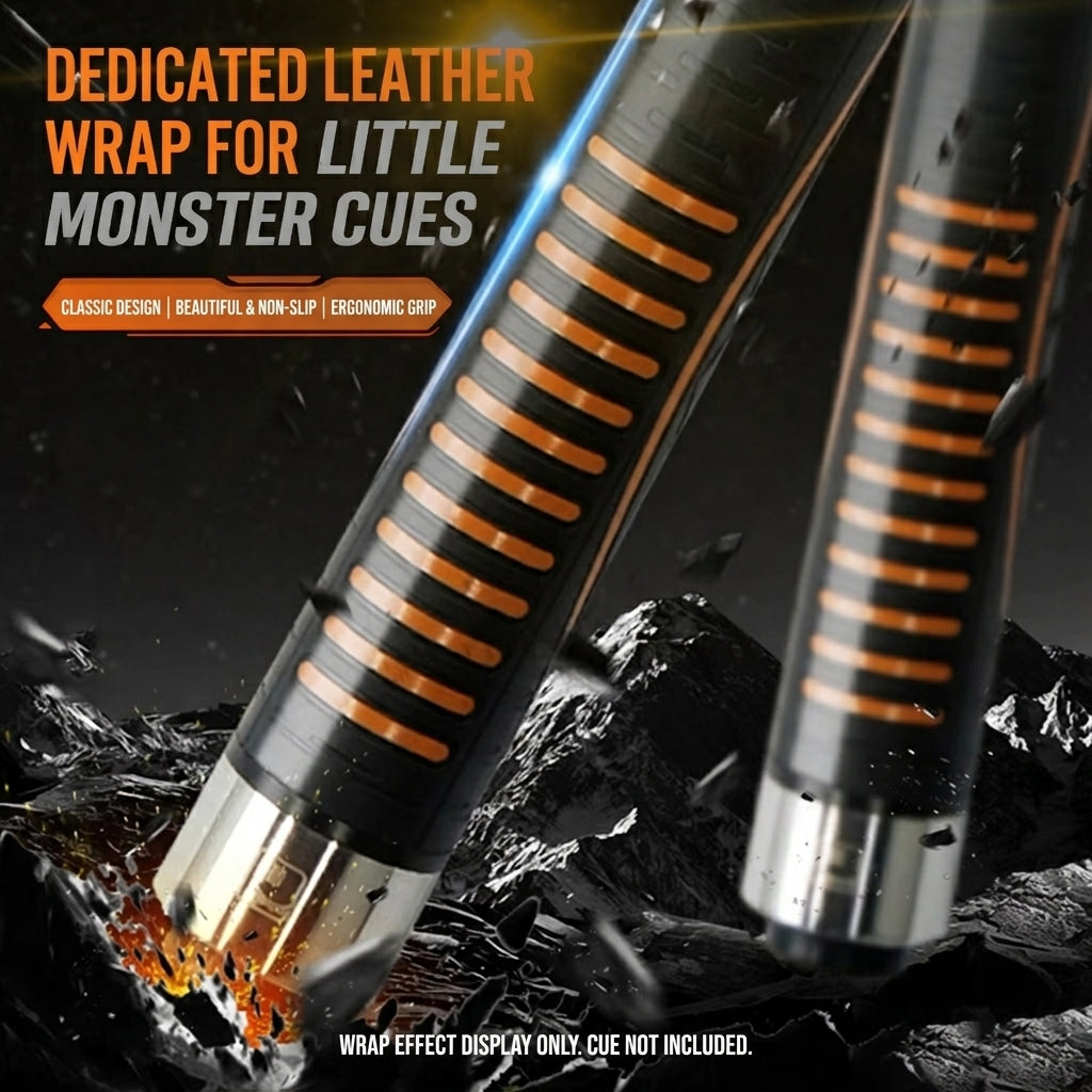 Little Monster Classic Leather Wrap Billiard Cue Butt, Original Factory Leather Grip Replacement for Break/Punch/Play Cues little monster