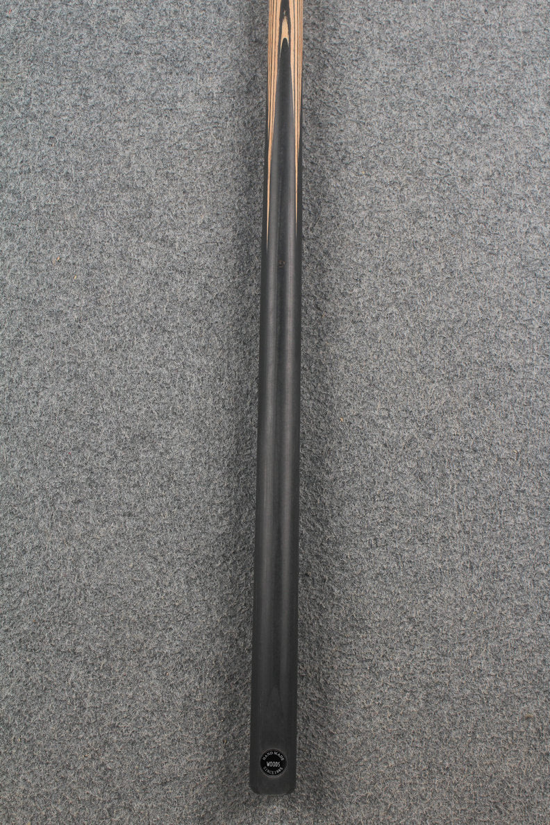 1-Piece black wood butt English Pool cue -8.5mm Tip WOODS CUES